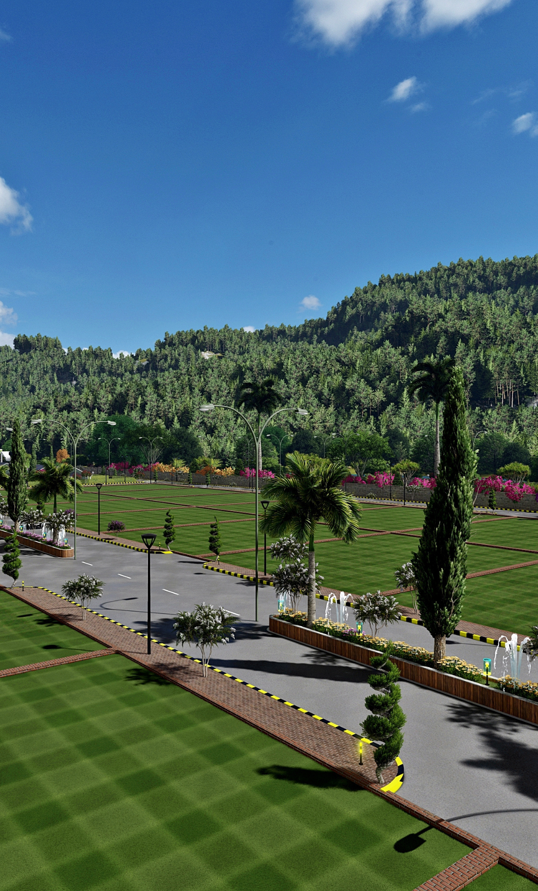 Woman enjoying mountain view